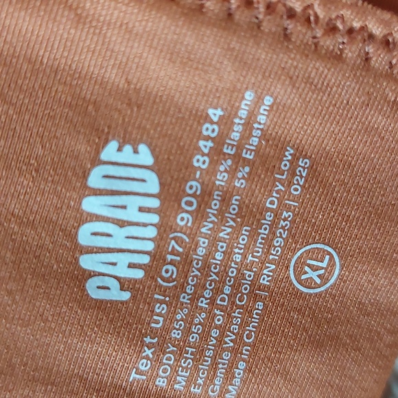 NWT, "PARADE" bralette, size XL, amber brown color - Picture 3 of 6